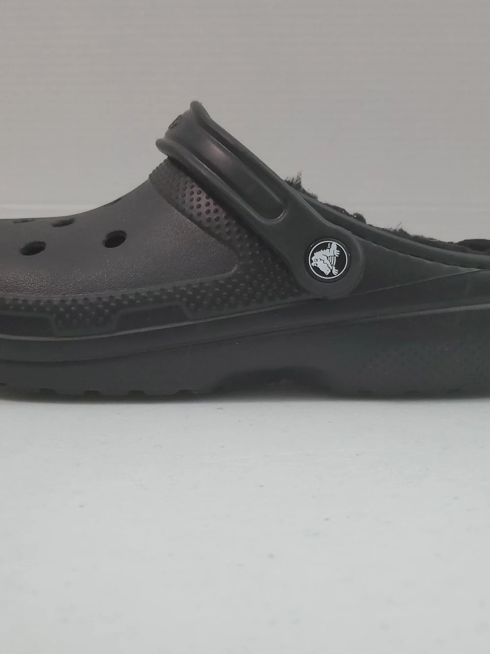 CROCS Men's 9 Womens 11 Classic Lined Clog - Black On Black